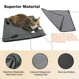 GeerDuo Dog Heating Mat, 22x18in Waterproof Pet Pad for Dogs Smart Thermostat Switch, Whelping Supplies Heated Dog Bed, Puppy Heating Pad Mat