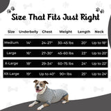 Tooth & Honey Dog Shirt for Large Dogs - Soft Cotton Spandex Pullover with Mid-Length Sleeves, Full Belly Coverage for Allergies, Skin Sensitivity & Lightweight Summer Dog Clothes - XL