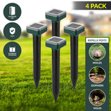 Mole Repellent Solar Powered for Lawns, 8 Pack Gopher Repellent Ultrasonic Solar Powered for Outdoor & Solar Mole Groundhog Vole Rodent Repellent for Yard