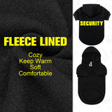 EXPAWLORER Security Dog Hoodie Puppy Sweater - Dog Sweatshirt Soft Fleece Lined Pet Clothes, Cold Weather Hooded Jacket Coat Keep Warm for Small Medium Large Dogs, 3X-Large
