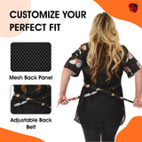 Ladybird Line 803 Water Resistant Dog Groups Stylist Grooming Smock, Hair and Bleach Resistant with Covered Zipper Panel, Mesh Back and Back Tie Belt, Ideal for Pet Groomers and Vet Clinics - Medium