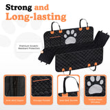 Dog Car Seat Cover For Back Seat, 100% Waterproof Hammock & Back Seat Protector 137*147 cm (54*58 in), Heavy Duty 600D Oxford, Non-Slip, Scratchproof, Easy to Clean, Universal Fit for Cars,