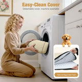Lekereise Soft Dog Car Mat for Hard Bottom Seat Extender 55.1 x 26.8 inch- Waterproof Washable Dog Car Mat, Orthopedic Egg-Crate Foam Pet Bed, Fits Most Hard Bottom Dog Car Beds/SUVs/Trucks-Beige