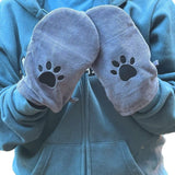 Penny & Niko Microfiber Pet Towel Mitts - Paw Cleaning and Drying Mitts/Gloves for Dogs and Cats (Gray, Standard - 4 Pack)