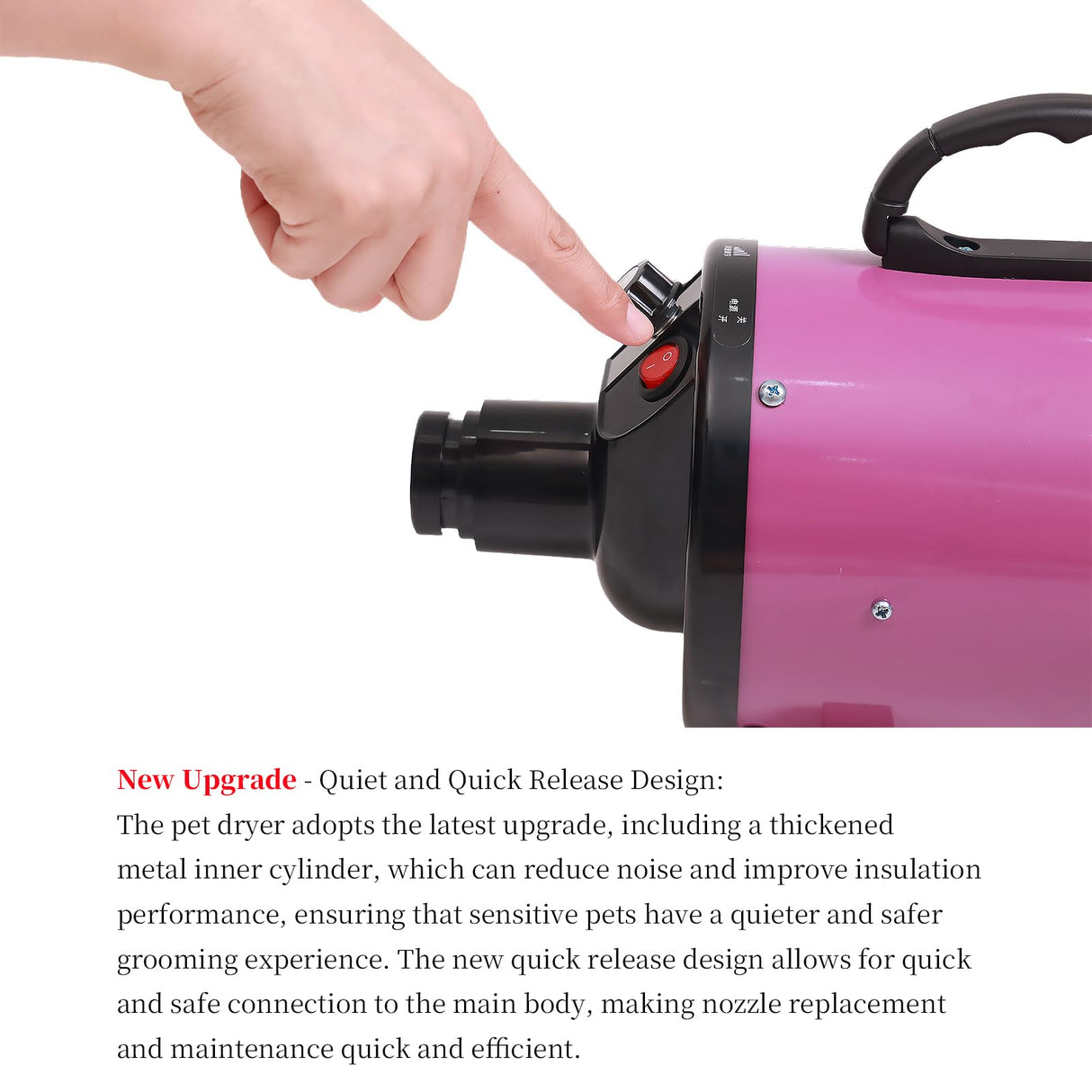 keqi 2800w 75m/s Pet Dryer Stepless Adjustable Speed Temperature Dogs Grooming Blow Dryer with Heater for Pets Hair Dryer