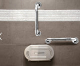12 Inch Anti Slip Shower Grab Bar Handle, ZUEXT Chrome Finish Stainless Steel Bathroom Grab Bar, Knurled Bathroom Balance Bar,Safety Hand Rail Support,Handicap Elderly Injury Senior Assist Bath Handle