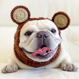Zoo Snoods Grizzly Bear Costume - Warm Knit Dog Snood Wrap for Pets, Neck Ear Cover Protection, Halloween Winter (Small)