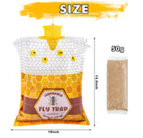 4 Big Disposable Fly Bag, Fly Traps Outdoor Hanging, Ranch Stable Horse Fly Trap Hunter Bait Control for Barn, Farm, Mosquito Bug Catcher and Flying Insect Trap Killer Repellent
