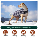 Kuoser Dog Winter Coat, Reversible Dog Jacket, Warm Doggie Coat British Style Puppy Cold Weather Vest, Windproof Pet Clothes Vest for Small Dogs, Blue S