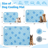 LOOBANI Dog Cooling Mat for Large Dogs - 56"x36" Pet Cooling Mat with Anti-Slip Bottom, Waterproof Self-Cooling Dog Pad for Crate, Floor & Car, Grey Monstera (Blue, 56"x36")
