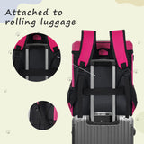 ANILD Dog Travel Backpack - Airline Approved Double-layer Pet Travel Bag Accessories with 2 Food Storage Bag and 2 Foldable Silicone Bowls for Hiking & Camping