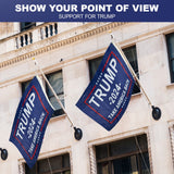 Trump 2024 Flag 3x5 Outdoor Made in USA Double Sided 3 Ply Take America Back Heavy Duty President Trump Flags 2024 for Outside with 2 Brass Grommets UV protection Fade Resistant for Indoor Outdoor Decorations