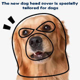 HOWWFALY Dog Halloween Christmas Costume Ear Muffs Noise Protection Knitted Dogs Ears Warm Hats Dog Robbers & Thieves Mask Funny Pet Cosplay for Medium Large Pets(Black Mask)