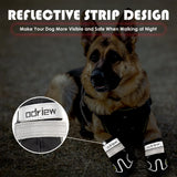 ODRIEW Dog Shoes Large Size Dogs, Medium Dog Booties-Dog Boots & Paw Protectors, 4PCS Shoes for Dogs with Reflective Strip, Anti-Slip Sole for Hot Pavement, Rain, Snow Walking, Hiking. (Black, 5)