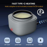 AUZEAL Nose Wax Kit Men, Mini Wax Warmer for Hair Removal, Mini Wax Kit for Noes and Ear, 100g Wax Beads, 40 Sticks, USB Fast Heat, Smart Constant Temp, Upgraded Size, Multi-Accessories, Gray