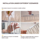 OFFO Bird Spikes with Stainless Steel Base, Durable Bird Repellent Spikes Arrow Pigeon Spikes Fence Kit for Deterring Small Bird, Crows and Woodpeckers, Covers 38.3 Feet(11.7m)