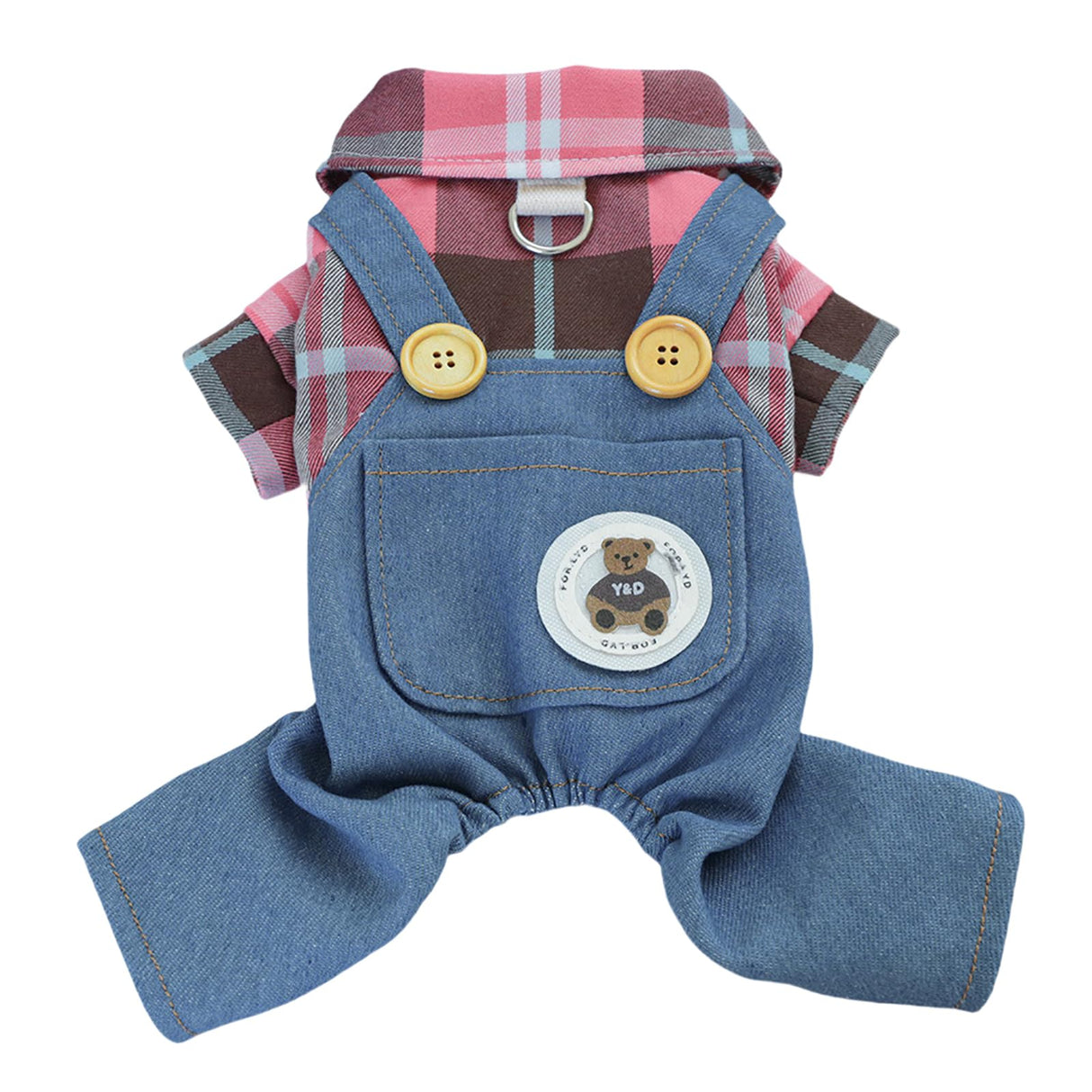 Dog Cute Cartoon Jumpsuit for Small Dogs Winter Puppy Four-Legged Clothes Pet Soft Comfortable Shirt Sweater One-Piece Outfit Chihuahua Dachshund Daily Holiday Overalls Costume