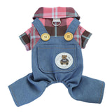 Dog Cute Cartoon Jumpsuit for Small Dogs Winter Puppy Four-Legged Clothes Pet Soft Comfortable Shirt Sweater One-Piece Outfit Chihuahua Dachshund Daily Holiday Overalls Costume