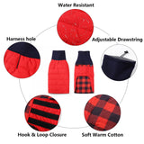 Dachshund Dog Coats Jacket fit for Dachshunds Corgi Weiner Reversible Winter Coat Padded Cotton Lining high Collar Dog Suit in Autumn Winter - Red - L