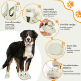Dog Shoes for Medium Large Size, Breathable Dog Shoe for Hot Pavement, Dog Booties and Paw Protectors, Non-Slip Waterproof Dog Sandals Boots with Reflective for Rain, Summer, Hiking, Snow (Size 9)