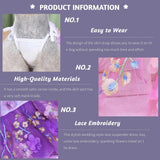 SEIS Flower Lace Dog Dress Cat Princess Suspender Costume Puppy Tutu Floral&Bow Clothes Puppy Embroidery Skirt for Cats Teddy Dog Small Medium Dogs (Pink, L (Chest Circumference 47cm/18.5"))