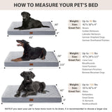 WNPETHOME Orthopedic Waterproof Extra Large Dogs Bed with Removable Washable Cover, Multi-Needle Quilting XL Crate Bed for Large Sized Dog, Light Grey