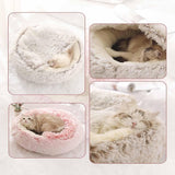 Cozy Cocoon Pet Bed for Dogs,Dog Bed with Hood,Small Dog Bed with Cover Cave,Cozy Cave Pet Beds for Small Medium Large (Coffee, Small)