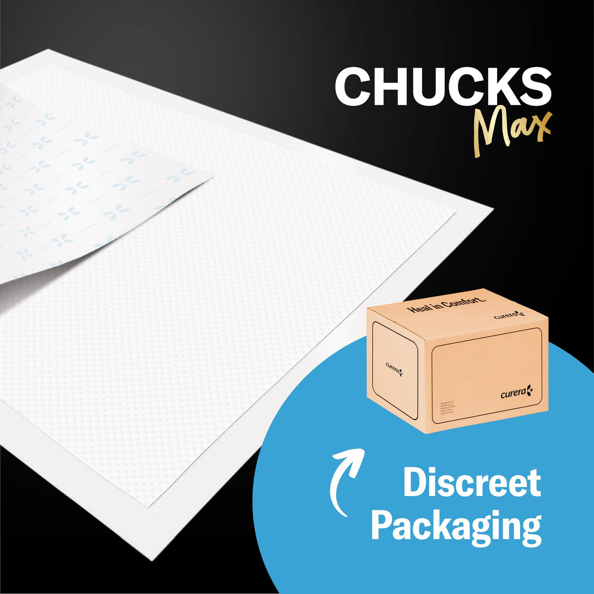Chucks MAX Hospital Bed Pads Disposable Adult 30 x 36 Breathable Incontinence Pads - XX-Large Pee Pads for Elderly Adults - Heavy Duty Absorbency Underpads - 400 Lbs. Patient Repositioning [26 Pads]