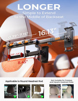 LISEN for iPad Holder Car Road Trip Travel Essentials Activities for Toddler Kids Gifts, Car Accessories for Women Interior Men Truck 3in1 Tablet Holder Back Seat Car Camping Headrest Organizer