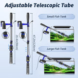 Fish Tank Cleaner, Adjustable Water Flow Aquarium Gravel Cleaner, 530GPH/32W Electric Fish Tank Cleaning Tools, Turtle Tank Gravel Cleaner Vacuum for Wash Sand, Water Changing and Water Circulation