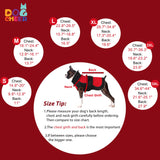 Dogcheer Dog Coat, Christmas Dog Jacket, Waterproof Turtleneck Puppy Winter Coat, Adjustable Pet Puffer Jacket, Reflective Warm Fleece Coats for Small Medium Large Dogs - Red, XL