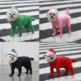 Zunea Waterproof Dog Raincoat with Hood for Small Dogs Rain Poncho Jumpsuit with Rain Boots Puppy Hooded Slicker Rainwear Four-Legged Pet Rain Jacket for Walking Pink M