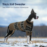 IECOii Male Dog Sweater,Thick Knitted Dog Sweaters for Small Medium Dogs Boy,Mid Neck Knitwear Extra Warm Pullover for Cold Weather,Cozy & Stretchy for Active Dogs, French Bulldog Sweater, Brown, M
