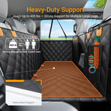 SW PRODUCTS Dog Car Seat Cover for Back Seat with Removable Hard Bottom Board, Back Seat Extender for Dogs, 600D Waterproof Dog Hammock for Car SUV, Anti-Sag Support for Large Dogs, Universal Fit