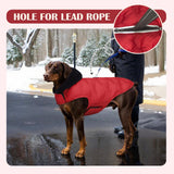 DORA BRIDAL Dog Puffer Coat, Warm Dog Jacket with Hood, Reflective Dogs Cold Weather Coats Pet Winter Vest for Medium Dogs, Pet Winter Vest, Red, M