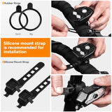 Bike Tail Light with Turn Signals USB Rechargeable Bike Turn Signals 120 Lumens Ultra Bright LED Turn Signals for Bicycle 5 Mode with 10PCS Safety Reflective Tape for Cycling Electronics