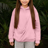 Hfolob Girls Pet Pouch Hoodies Boys Pet Carrier Hoodies Oversized Sweatshirt with Pocket Front Carry Pouch for Cat Puppy Dog