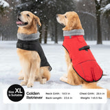 Mihachi Dog Coat for Small Dogs, Warm Dog Winter Coat Waterproof Dogs Jacket with Harness Built in Reflective Pet Fleece Vest, Puppy Cold Weather Coats Turtleneck & Windproof Dogs Snowsuit, Red S