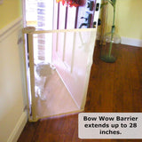 Bow Wow Barrier 28” Café by Smart Retract: Retractable Door Barrier for Dogs and Cats