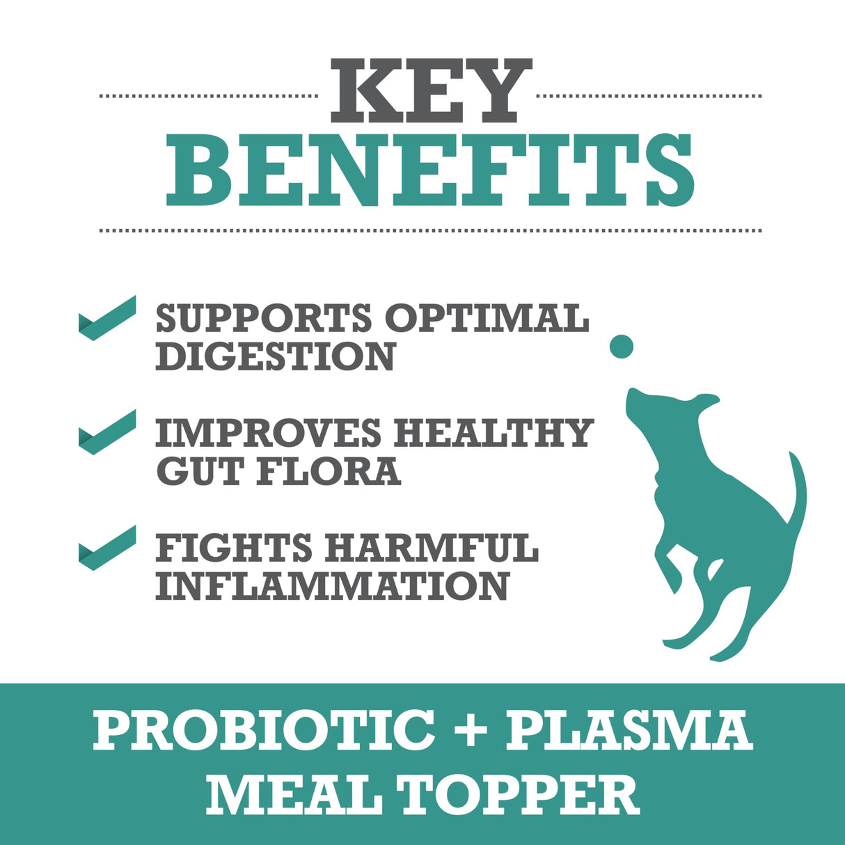 WINPRO Dog Probiotic Powder Meal Topper, Spray Dried Plasma with Prebiotics and Probiotics for Digestive Support and Gut Health for Dogs, All Breeds, Ages, and Sizes, 60 Scoops, Made in USA