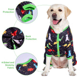 LovinPet Big Dog Wound Care/Surgical Recovery Shirt, Undershirt for Dog Coats, Anti Licking, Pet Anxiety Onesies for Dogs, Dinosaurs in Space Print, Onesies for Dogs, Pitbull Shirt, Pet PJ's, 2XL