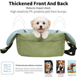 Dog Car Seat for Small Dogs: Doggy Seats Bed for Car Waterproof with Safety Leash - Pet Carseat Doggie Carriers with Storage Pockets, Hair Proof, Light Green