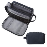 BAGSMART Toiletry Bag for Men, Travel Toiletry Organizer Dopp Kit Water-resistant Shaving Bag for Toiletries Accessories, Door Room Essentials,Navy Blue-medium