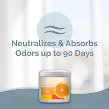 Load image into Gallery viewer, SMELLS BEGONE Air Freshener Odor Absorber Gel - 15 oz, Pack of 2 - Absorbs and Eliminates Odor in Pet Areas, Bathrooms, Cars, &amp; Boats - Made with Essential Oils - Energizing Citrus Scent
