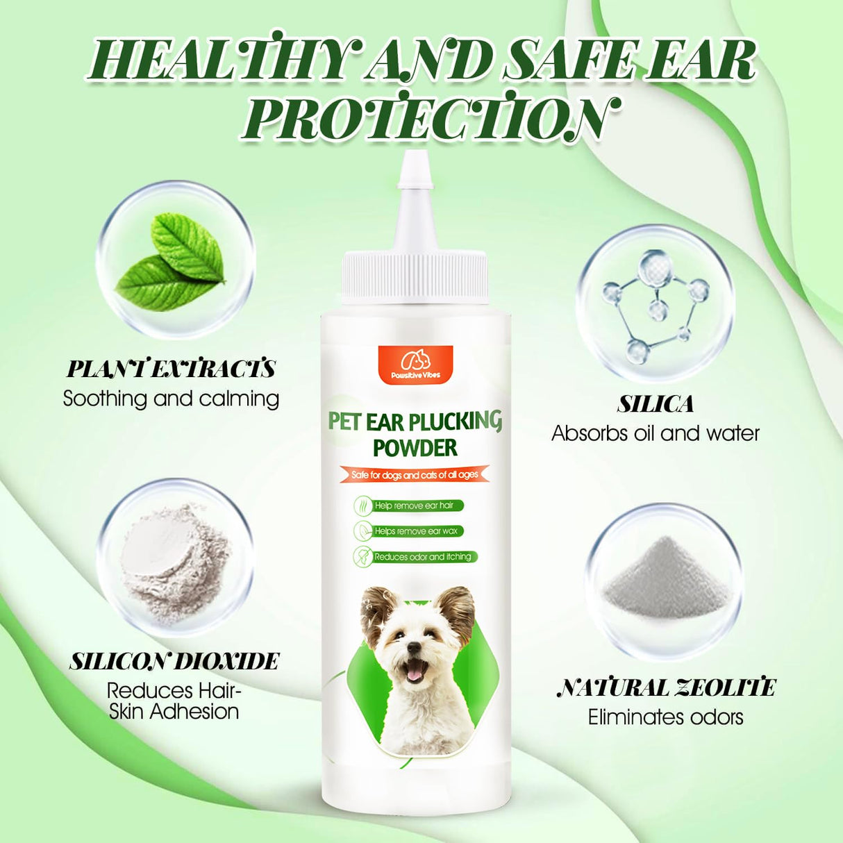 Dog Ear Powder Hair Removal Kit–Safe Grooming Set with 30g Ear Powder, LED Silent Trimmer & 5.5in Tweezers All-in-One Ear Care Solution for Dogs &Cats,Odor Control & Hygiene Support, Home Grooming Kit