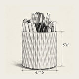 Lebenrich Rotating Pen Holder for Desk, 5 Slots Easthetic Pencil holder Desk Organizer Supplies and Accessories for Women Girls, Pencil Cup for Office Home Art Supply, White