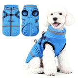 Norbi Dog Coat for Small Dogs, Winter Jacket with Built-in Harness, Water-Resistant Windproof Reflective Warm Adjustable Dog Clothes for Small Medium Dogs, Easy On Back Zipper