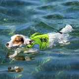 Queenmore Small Dog Life Jacket,Small Dog Life Vest for Swimming,Adjustable Reflective Dogs Swimming Vest,High Buoyancy Dogs Lifesaver,Pet Life Preserver(Green,S)