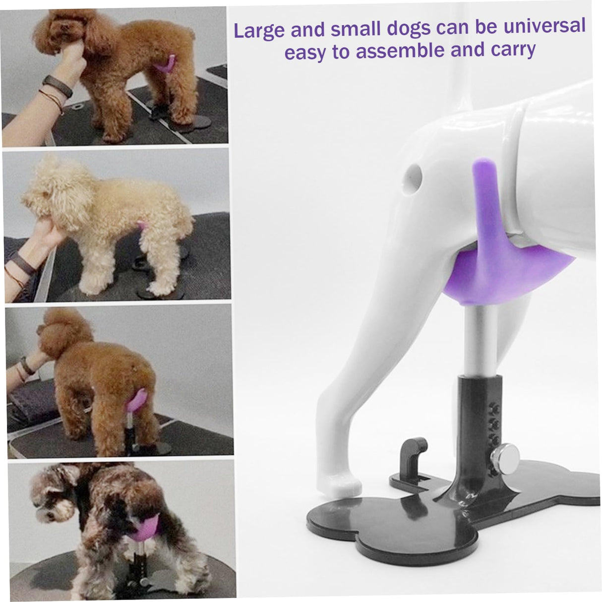 Nyutcwe Dog Grooming Stand 5.7"-7.3" Adjustable Dog Stand for Grooming Keeps Pet Standing Up for Bathing Trimming, Purple