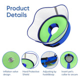Supet Raised Inflatable Dog Cone Collar to Stop Licking, Soft Dog Cone Alternative for Small Medium Large Dogs, Doggie Donut Collar After Surgery